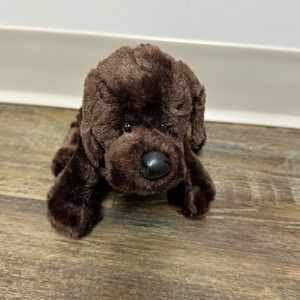Ganz Chocolate Brown Lab Dog Plush Stuffed Animal 9x8 Inch Toy No Code
